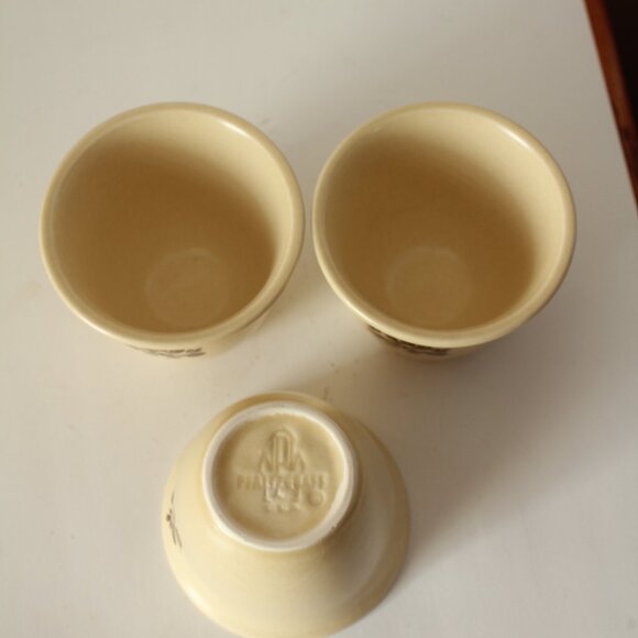 3 Vintage 2 3/4" Pfaltzgraff Village Custard Cups Ramekins - Picture 2 of 2